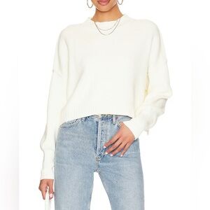 Free People Easy Street crop pullover, white